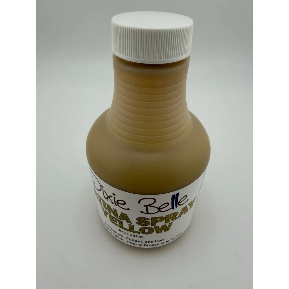 Dixie Belle Yellow Patina Spray 8oz for Bronze Copper and Iron Metal‎ Finish